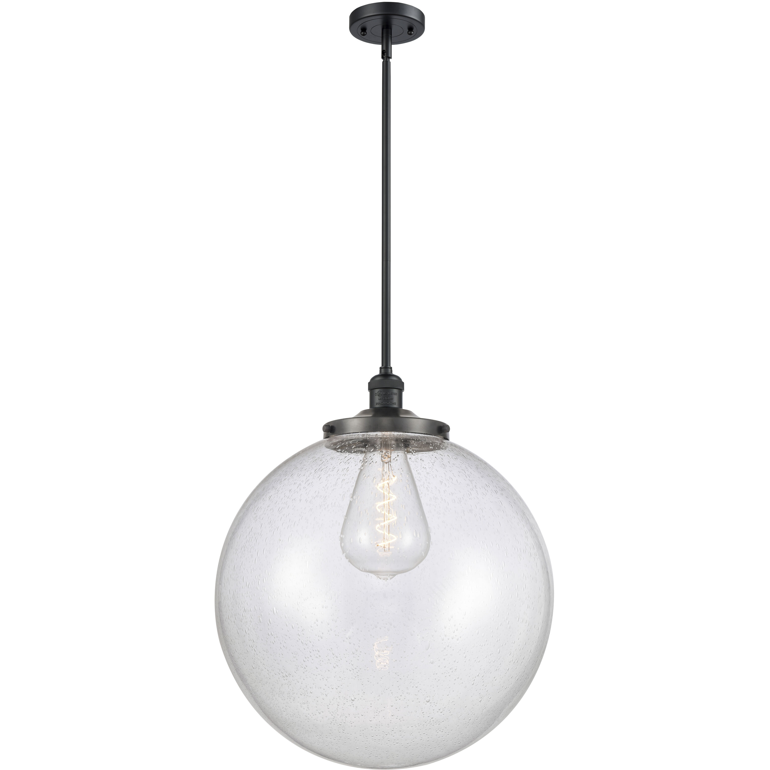 Franklin Restoration Beacon LED 18 inch Matte Black Pendant Ceiling Light in Seedy