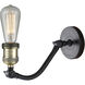 Double Swivel 1 Light 4.5 inch Black Antique Brass Sconce Wall Light