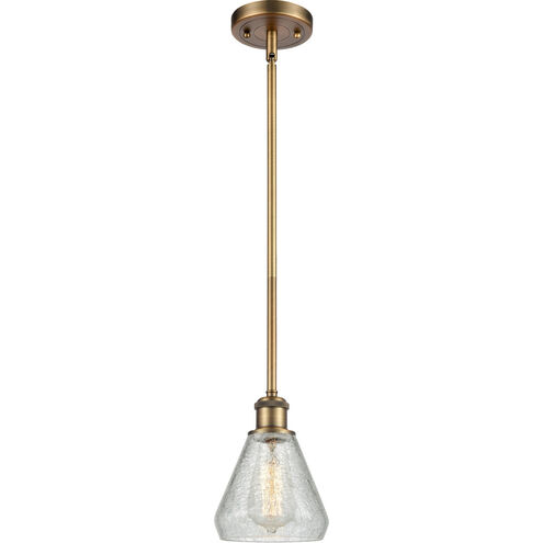 Ballston Conesus 1 Light 6 inch Brushed Brass Pendant Ceiling Light, Ballston