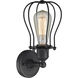 Austere Muselet 1 Light 6 inch Matte Black Sconce Wall Light in Incandescent, Austere