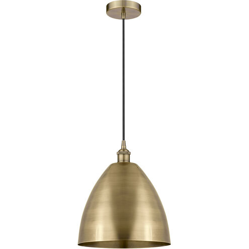 Edison Dome 1 Light 12 inch Antique Brass Mini Pendant Ceiling Light