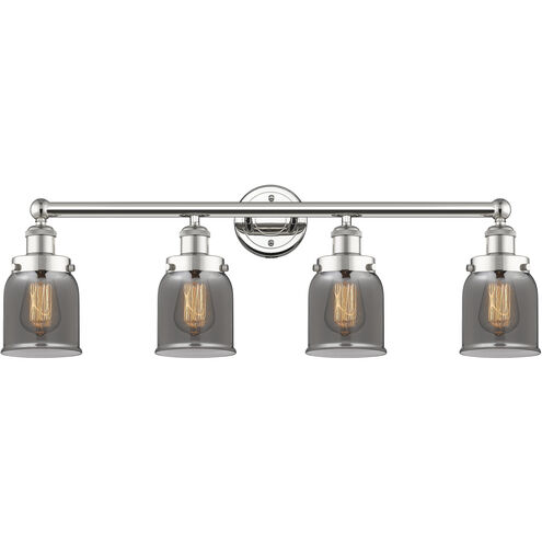 Bell 4 Light 33.5 inch Polished Nickel Bath Vanity Light Wall Light in Plated Smoke