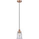 Edison Canton 1 Light 6 inch Antique Copper Mini Pendant Ceiling Light