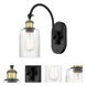 Ballston Hadley LED 5.3 inch Black Antique Brass Sconce Wall Light in Clear Glass