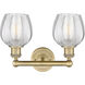Norfolk 2 Light 14.75 inch Brushed Brass Bath Vanity Light Wall Light in Clear