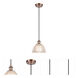 Ballston Arietta 1 Light 8 inch Antique Copper Mini Pendant Ceiling Light, Ballston