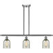 Ballston Caledonia 3 Light 42 inch Brushed Satin Nickel Island Light Ceiling Light in Mica Glass, Ballston