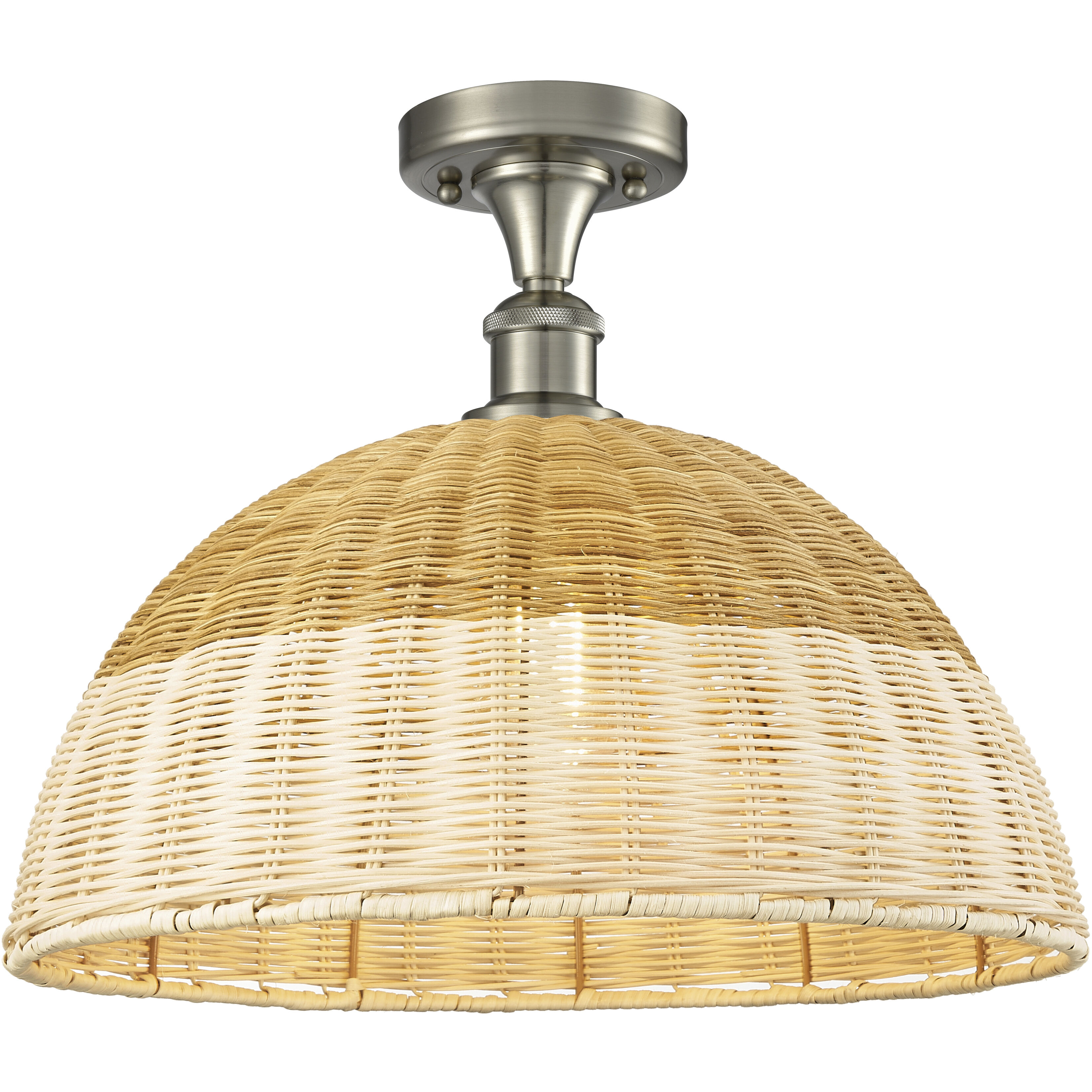 Ballston Bristol Natural II 1 Light 15.75 inch Semi-Flush Mount