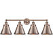 Appalachian 4 Light 35 inch Antique Copper Bath Vanity Light Wall Light
