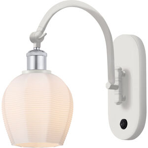 Ballston Norfolk LED 6 inch White and Polished Chrome Sconce Wall Light