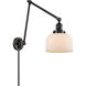 Large Bell 30 inch 3.50 watt Matte Black Swing Arm Wall Light, Franklin Restoration