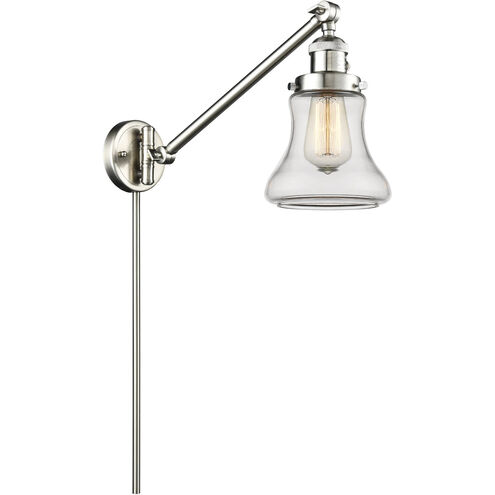 Bellmont 35 inch 60.00 watt Satin Nickel Swing Arm Wall Light, Franklin Restoration