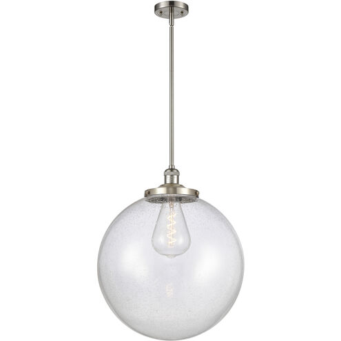 Franklin Restoration Beacon 1 Light 18 inch Brushed Satin Nickel Pendant Ceiling Light in Incandescent, Seedy
