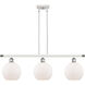 Ballston Athens LED 36 inch White and Polished Chrome Island Light Ceiling Light in Matte White Glass, Ballston