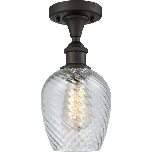 Ballston Salina 1 Light 5 inch Oil Rubbed Bronze Semi-Flush Mount Ceiling Light, Ballston
