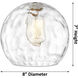 Edison Athens Water Glass LED 8 inch Brushed Satin Nickel Mini Pendant Ceiling Light