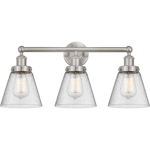 Cone 3 Light 24.5 inch Brushed Satin Nickel Bath Vanity Light Wall Light
