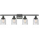 Ballston Small Bell LED 36 inch Matte Black Bath Vanity Light Wall Light in Seedy Glass, Ballston