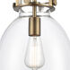 Restoration Newton LED 10 inch Brushed Brass Mini Pendant Ceiling Light, Restoration