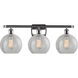 Ballston Athens LED 26 inch Polished Chrome Bath Vanity Light Wall Light in Clear Crackle Glass, Ballston