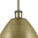 Ballston Dome 1 Light 12 inch Antique Brass Pendant Ceiling Light