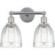 Edison Brookfield 2 Light 15 inch Polished Chrome Bath Vanity Light Wall Light in Clear Glass