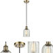 Ballston Caledonia 1 Light 5 inch Antique Brass Mini Pendant Ceiling Light in Incandescent, Mica Glass, Ballston
