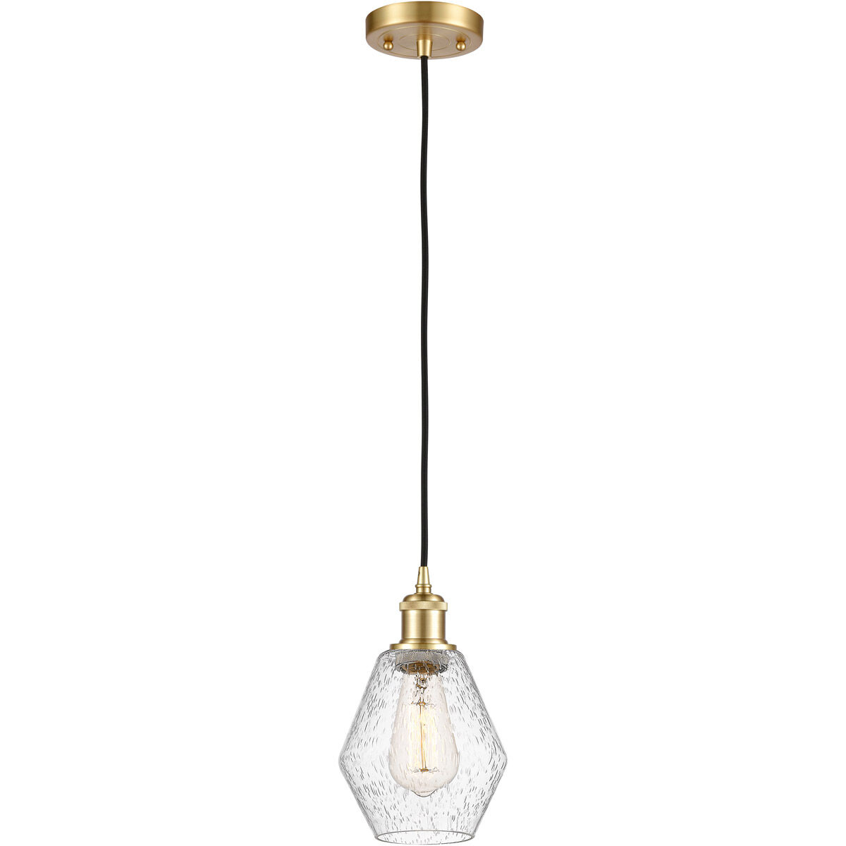 Ballston Cindyrella 1 Light 6 inch Satin Gold Mini Pendant Ceiling Light
