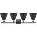 Ballston Cone LED 38 inch Black Antique Brass Bath Vanity Light Wall Light