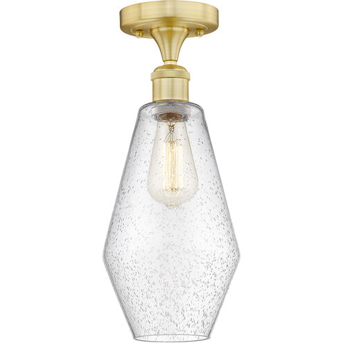 Cindyrella 1 Light 7 inch Satin Gold Semi-Flush Mount Ceiling Light
