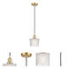 Ballston Niagra 1 Light 7 inch Satin Gold Mini Pendant Ceiling Light, Ballston