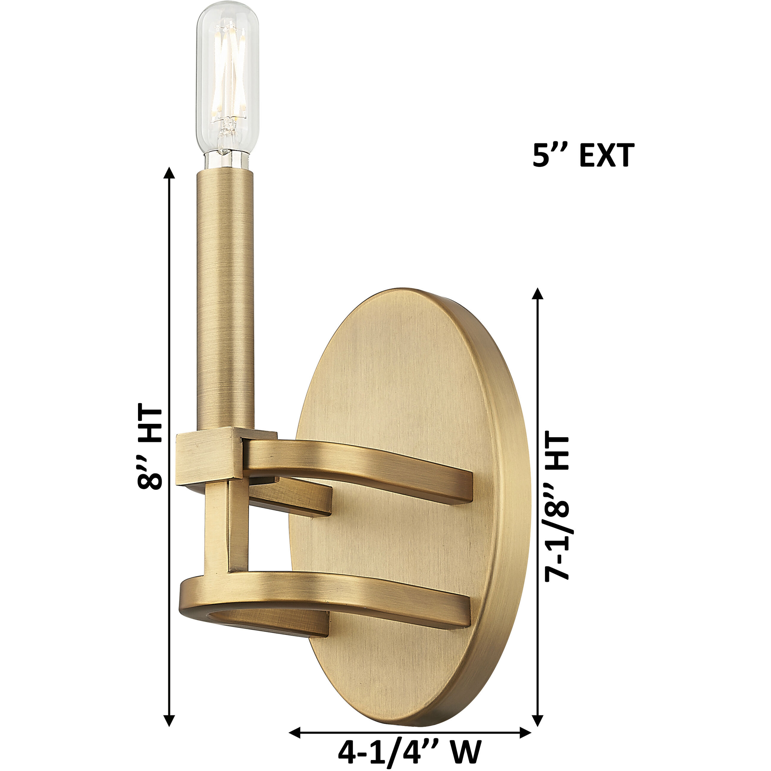 Downtown Urban Lexington Wallchiere Wall Light in Satin Nickel