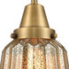 Franklin Restoration Chatham LED 6 inch Brushed Brass Mini Pendant Ceiling Light in Mercury Glass