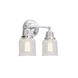 Aditi Small Bell 2 Light 13 inch Polished Chrome Bath Vanity Light Wall Light, Aditi