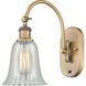 Ballston Hanover LED 6.25 inch Brushed Brass Sconce Wall Light in Mouchette Glass