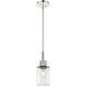 Claverack 1 Light 5 inch Polished Nickel Pendant Ceiling Light in Clear Glass
