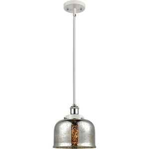 Ballston Bell 1 Light 8 inch White and Polished Chrome Mini Pendant Ceiling Light, Large Bell