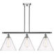Ballston Ballston Cone LED 38.5 inch Polished Chrome Island Light Ceiling Light in Seedy Glass