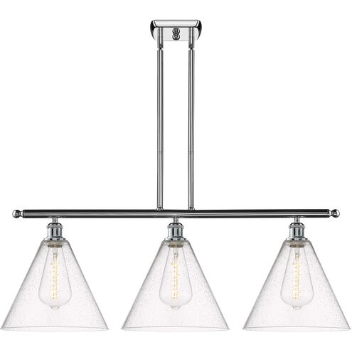 Ballston Ballston Cone LED 38.5 inch Polished Chrome Island Light Ceiling Light in Seedy Glass