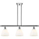 Ballston Ballston Dome 3 Light 36 inch Polished Chrome Island Light Ceiling Light in Matte White Glass