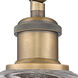Ballston Belfast LED 6 inch Brushed Brass Sconce Wall Light in Deco Swirl Glass