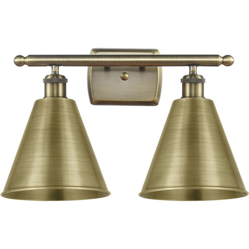 Ballston Cone LED 18 inch Antique Brass Bath Vanity Light Wall Light