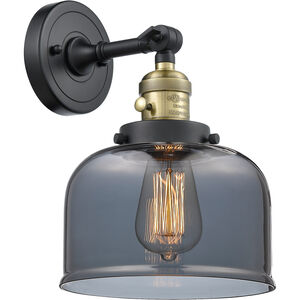 Franklin Restoration Large Bell LED 8 inch Black Antique Brass Sconce Wall Light, Franklin Restoration