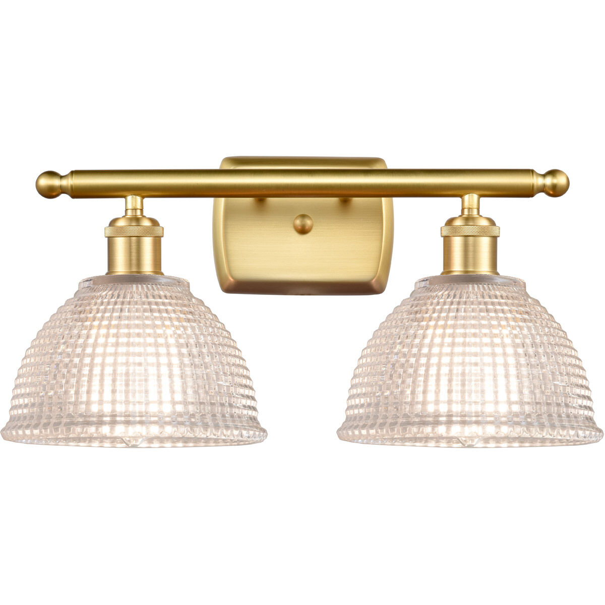 Ballston Arietta 2 Light 16 inch Satin Gold Bath Vanity Light Wall Light, Ballston