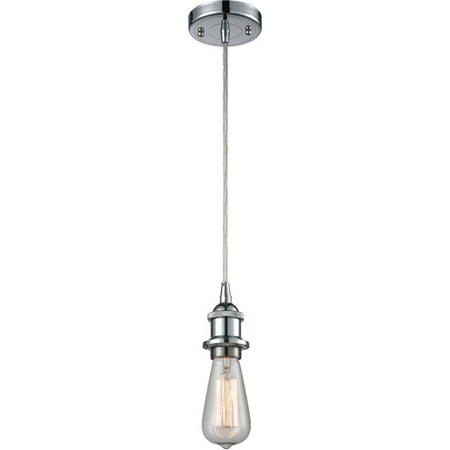 Ballston Bare Bulb LED 4.5 inch Polished Chrome Mini Pendant Ceiling Light in Silver, Ballston