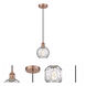 Edison Athens Water Glass 1 Light 6 inch Antique Copper Mini Pendant Ceiling Light