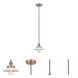 Edison Halophane LED 9 inch Antique Copper Mini Pendant Ceiling Light