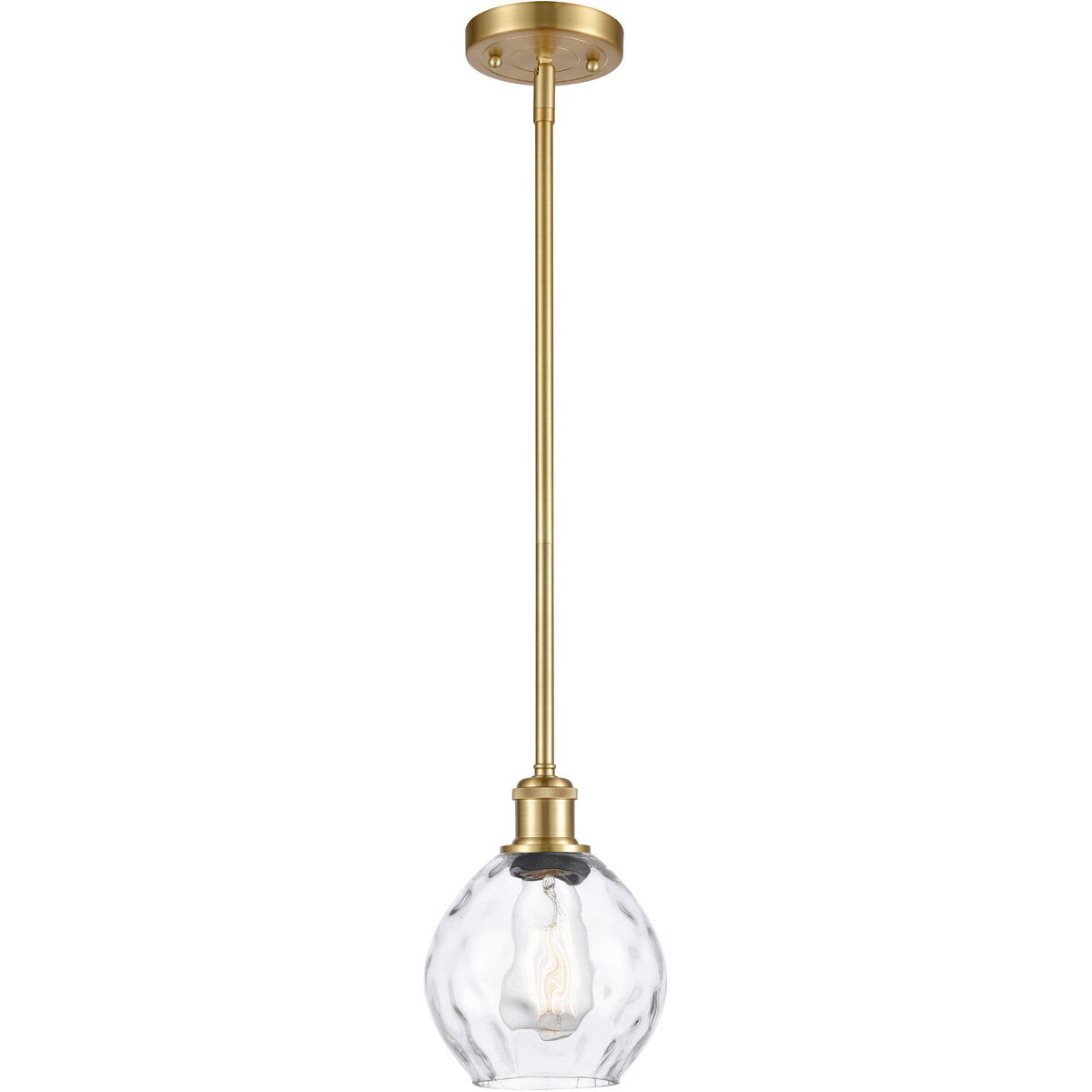 Ballston Small Waverly LED 6 inch Satin Gold Pendant Ceiling Light, Ballston