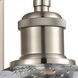 Ballston Athens LED 8 inch Brushed Satin Nickel Sconce Wall Light in Seedy Glass, Ballston