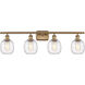 Ballston Belfast 4 Light 36 inch Brushed Brass Bath Vanity Light Wall Light